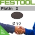 FESTOOL Platin 2 90mm StickFix Discs (box 15)