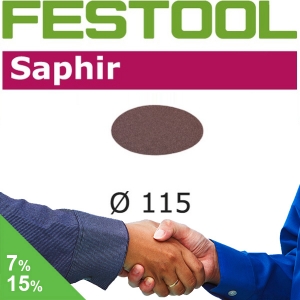 FESTOOL Saphir 115mm StickFix Discs (box 25)