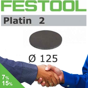 FESTOOL Platin2 125mm StickFix Discs (box 15)