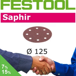 FESTOOL Saphir 125mm StickFix Discs 9H (box 25)