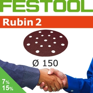 FESTOOL Rubin 2 150mm StickFix Discs 17H (box 50)