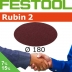 FESTOOL Rubin 2 180mm StickFix Discs for Wood (box 50)