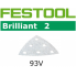 FESTOOL Brilliant 2 93x93mm Deltex V93 Stickfix Detail Strips 6H (pkt 10)