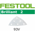 FESTOOL Brilliant 2 93x93mm Deltex V93 Stickfix Detail Strips 6H (pkt 