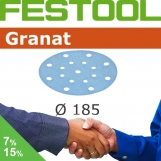 FESTOOL Granat 185mm StickFix Discs 16H (box)