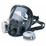 Respirator - North Full Face Mask Black Silicone Twin Filter Mask - M/L