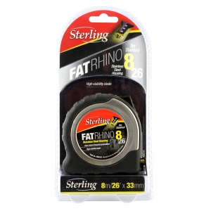 STERLING FAT RHINO 8m x 33mm METRIC TAPE MEASURE