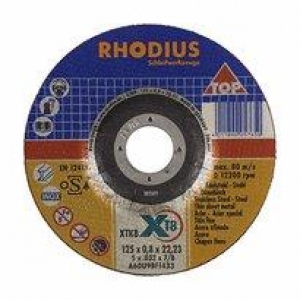 Rhodius 125mm Thin Cut Off Wheel Depressed Centre Inox Metal 80m/s